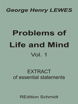 cover image of Problems of Life and Mind--Volume 1--1874